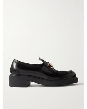 Gucci Loafers Aus Leder Mit Horsebit-Details - Schwarz