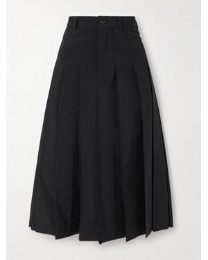 Comme des Garçons Culottes Aus Wolle Mit Falten - Schwarz