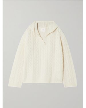 Lisa Yang Cable-Knit Cashmere Hoodie - Natural