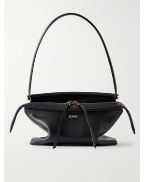 Loewe Whisker Leather Shoulder Bag - Black