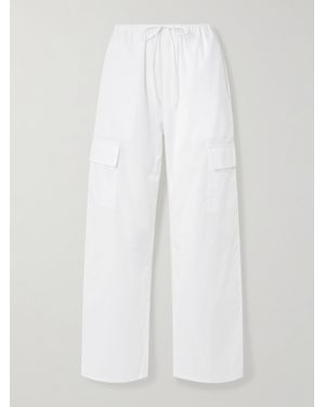 Leset Yoko Cotton-Poplin Straight-Leg Trousers - White