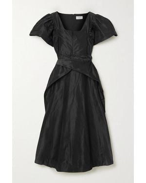 Preen By Thornton Bregazzi Jayda Silk-taffeta Midi Dress - Black