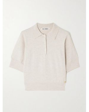 ÉTERNE Journey Embellished Cashmere Polo Shirt - Natural