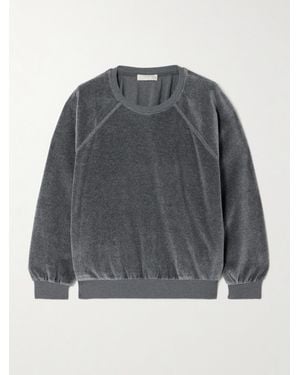 Suzie Kondi Pullover Aus Velours Aus Einer Baumwollmischung - Grau