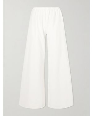 La Ligne Colby Cotton-Poplin Wide-Leg Pants - White