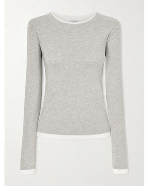 St. Agni Mehrlagiges Sweatshirt Aus Biobaumwoll-Jersey - Grau