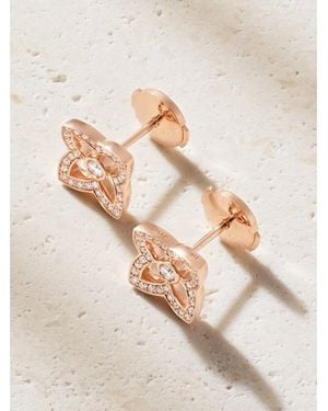 De Beers Lotus Bloom 18-Karat Diamond Earrings - Natural