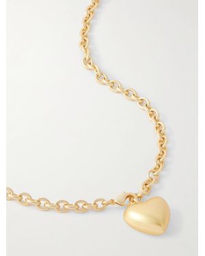 Roxanne Assoulin The Mini Puffy Heart-Tone Necklace - Natural