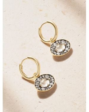 BY PARIAH 14-Karat Recycled, Rhodium, Diamond And Topaz Hoop Earrings - Natural