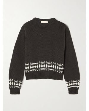 &Daughter Fair Isle Wool Jumper - Black