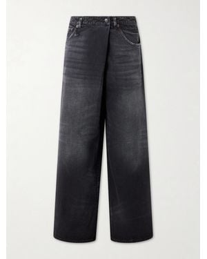 R13 Nico Wrap-Effect Boyfriend Jeans - Blue