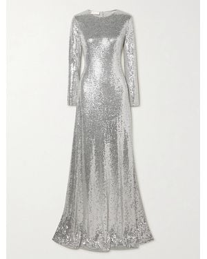 Michael Kors Sequined Jersey Gown - Grey