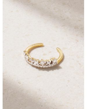STONE AND STRAND Sparks Fly 10-Karat Diamond Ear Cuff - Metallic