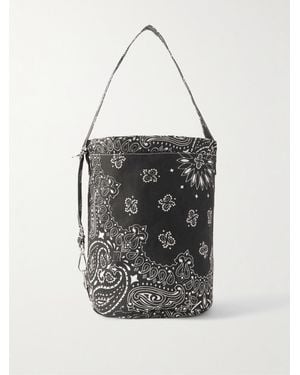 Call it By Your Name Paisley-Print Cotton Bucket Bag - White