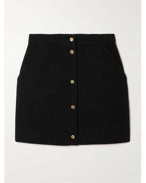 Blazé Milano Missy Appaloosa Cotton-Blend Tweed Mini Skirt - Black