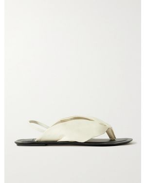 Loulou de Saison Net Sustain Sahado Leather Slingback Sandals - Natural