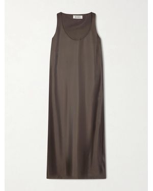 Rohe Silk-Satin Midi Dress - Brown