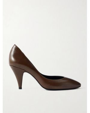 Jude Haze Leather Pumps - White