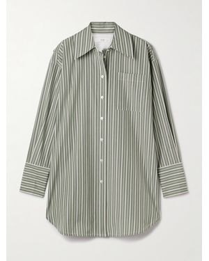 Co. Oversized Striped Tton-Poplin Shirt - Gray