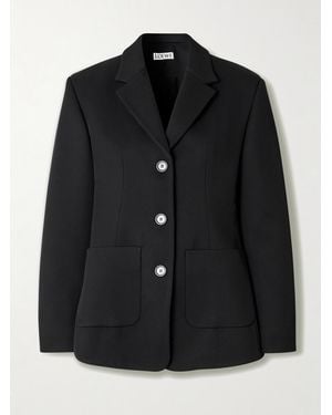 Loewe Wool-Blend Blazer - Black