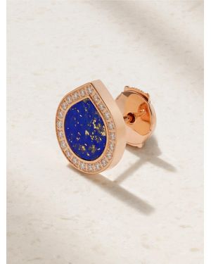 Repossi Antifer 18-Karat Rose, Lapis Lazuli And Diamond Single Earring - Blue