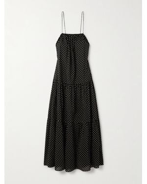 Matteau Midikleid Aus Einer Biobaumwoll-Seidenmischung - Schwarz