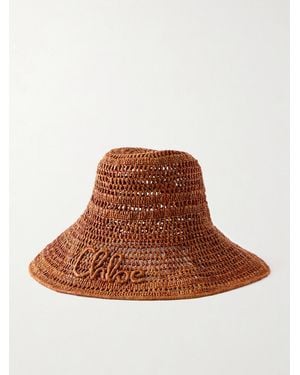 Chloé Raffia Hat - Brown