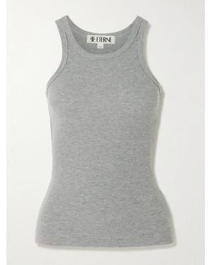 ÉTERNE Tanktop Aus Geripptem Stretch-Jersey - Grau