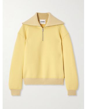 Jil Sander Oversized Wool-Blend Sweatshirt - Yellow