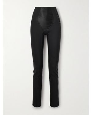 Dolce & Gabbana Shell-Paneled Jersey Leggings - Black