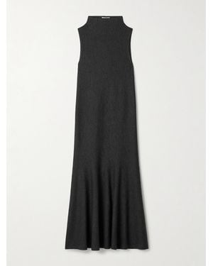 KHAITE Robe Longue En Laine Mérinos Margo - Noir