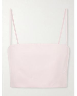 Gabriela Hearst Nadir Cropped Cotton-Poplin Top - Pink