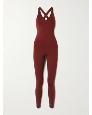 Eres Graham Tulle-Trimmed Stretch-Jersey Jumpsuit - Red