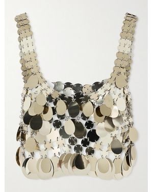 Rabanne Cropped Chainmail Top - Metallic