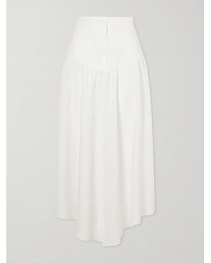 Violante Nessi Morocco Gathered Linen Maxi Skirt - White