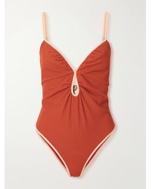 Johanna Ortiz Sundown Dust Ribbed Swimsuit - Red