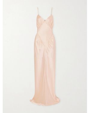 Aflalo Aire Silk-Satin Maxi Dress - Pink