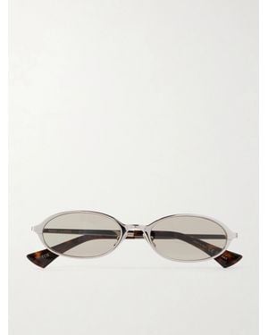 Saint Laurent Sl 935 Round-Frame-Tone Sunglasses - Natural