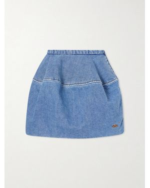 Loewe Panelled Denim Mini Skirt - Blue