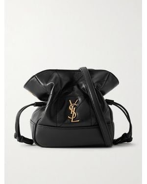 Saint Laurent Jamie Quilted Leather Bucket Bag - Black