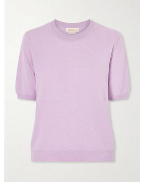 &Daughter Emer Cropped Cashmere And Cotton-Blend T-Shirt - Pink