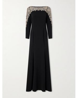 Jenny Packham Embellished Jersey Gown - Black