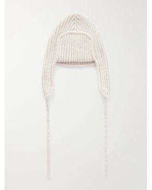 Johnstons of Elgin Dewar Ribbed Cashmere Hat - Natural