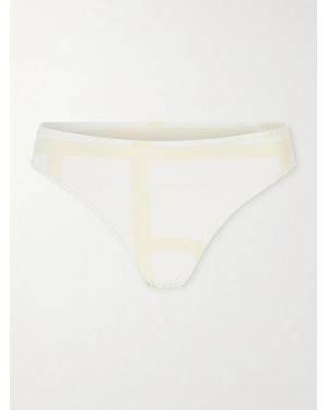 TOTEME Monogram Printed Swim Shorts - Natural