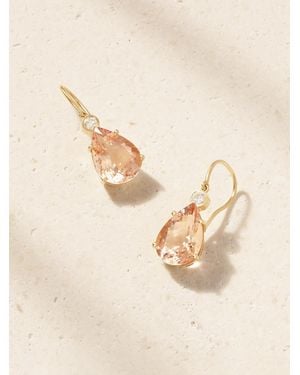 Ileana Makri 14-Karat, Morganite And Diamond Earrings - Natur