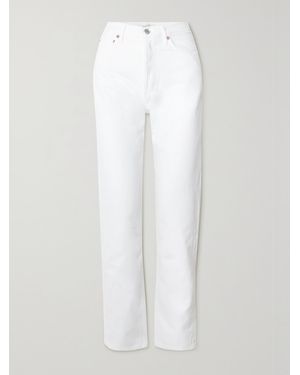 Agolde Net Sustain '90S Pinch Waist High-Rise Straight-Leg Organic Jeans - White