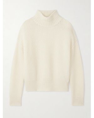 Lisa Yang Julina Ribbed Cashmere Turtleneck Jumper - Natural