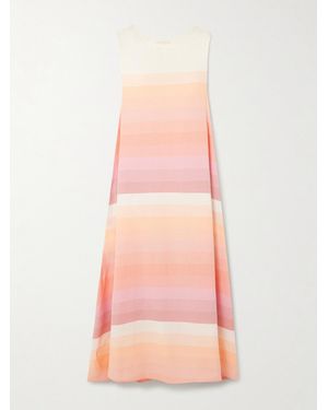 Marrakshi Life Striped Dégradé Cotton Maxi Dress - Pink