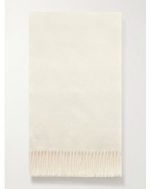 Johnstons of Elgin Fringed Cashmere Scarf - Natural