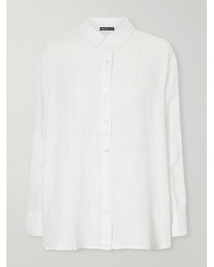 James Perse Linen-Canvas Shirt - White